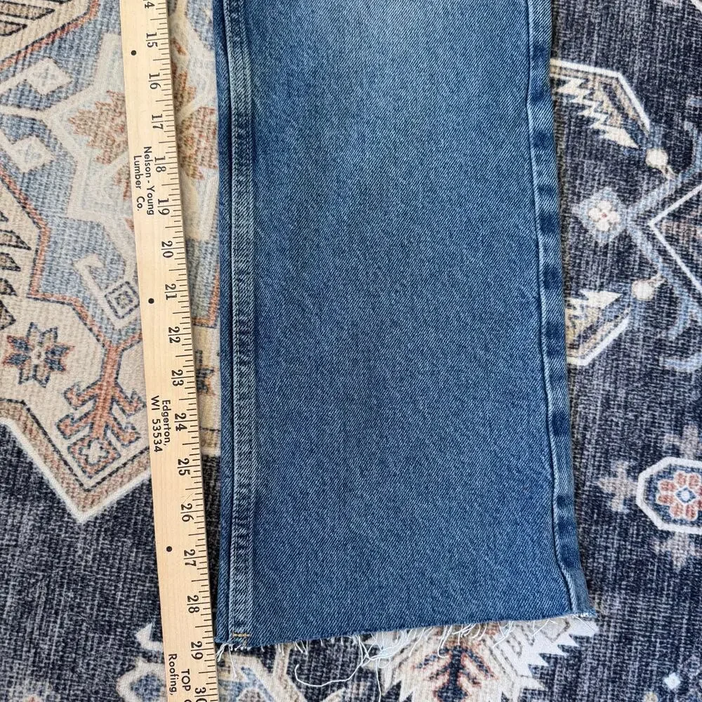 ZARA High Rise Z1975 Straight Leg Jeans Medium Wash Denim Women’s Size 6 - Picture 8 of 11